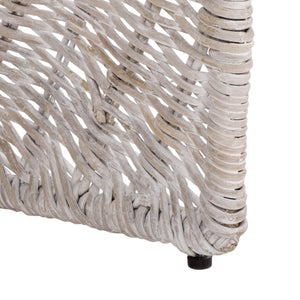 Cilombo Handwoven Rattan Dining Chair Set Of 2 With Powder-Coated Iron Frame — Coastal Rustic Ergonomic Seating