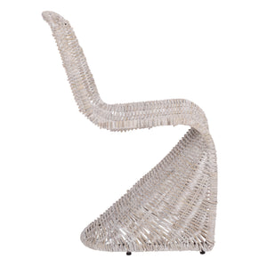 Cilombo Handwoven Rattan Dining Chair Set Of 2 With Powder-Coated Iron Frame — Coastal Rustic Ergonomic Seating
