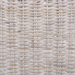 Cilombo Handwoven Rattan Dining Chair Set Of 2 With Powder-Coated Iron Frame — Coastal Rustic Ergonomic Seating