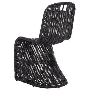 Cilombo Handwoven Rattan Dining Chair Set Of 2 With Powder-Coated Iron Frame — Coastal Rustic Ergonomic Seating