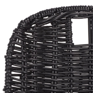 Cilombo Handwoven Rattan Dining Chair Set Of 2 With Powder-Coated Iron Frame — Coastal Rustic Ergonomic Seating