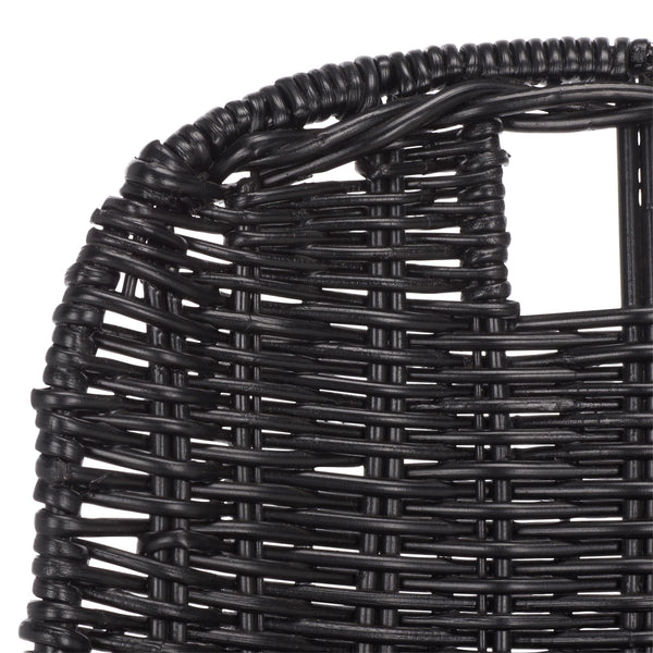 Cilombo Handwoven Rattan Dining Chair Set Of 2 With Powder-Coated Iron Frame — Coastal Rustic Ergonomic Seating