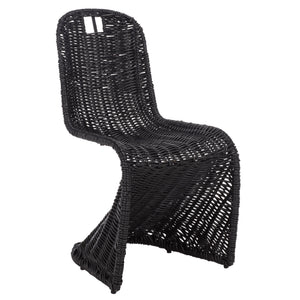 Cilombo Handwoven Rattan Dining Chair Set Of 2 With Powder-Coated Iron Frame — Coastal Rustic Ergonomic Seating