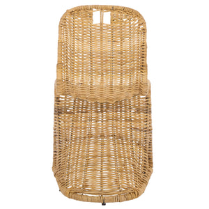 Cilombo Handwoven Rattan Dining Chair Set Of 2 With Powder-Coated Iron Frame — Coastal Rustic Ergonomic Seating