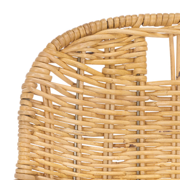 Cilombo Handwoven Rattan Dining Chair Set Of 2 With Powder-Coated Iron Frame — Coastal Rustic Ergonomic Seating