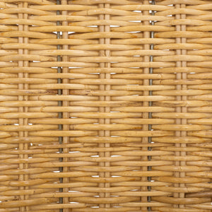 Cilombo Handwoven Rattan Dining Chair Set Of 2 With Powder-Coated Iron Frame — Coastal Rustic Ergonomic Seating