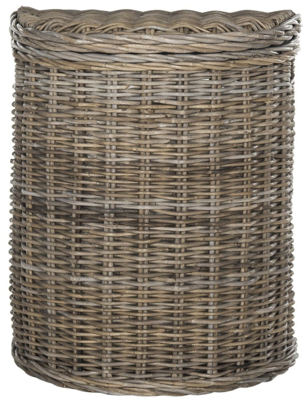 Safavieh Damari Wicker Storage Hamper – Eco-Friendly, Handcrafted Kubu Rattan Laundry Basket With Removable Liner SEA7008A