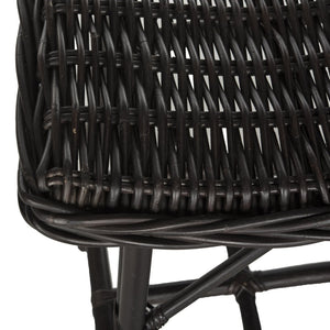 Safavieh Amara Wicker Bar Stool – Handcrafted Kubu Rattan With Ergonomic Saddle Seat For Stylish Comfort SEA7012A