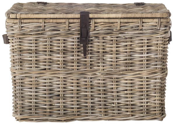 Safavieh Amancio Wicker Trunk - Handwoven Kubu Rattan Storage Solution With Rustic Charm And Modern Design SEA7021A