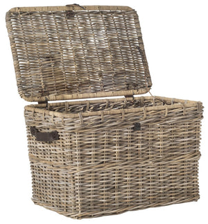 Safavieh Amancio Wicker Trunk - Handwoven Kubu Rattan Storage Solution With Rustic Charm And Modern Design SEA7021A