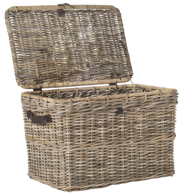 Safavieh Amancio Wicker Trunk - Handwoven Kubu Rattan Storage Solution With Rustic Charm And Modern Design SEA7021A
