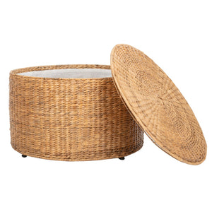Safavieh Jesse Wicker Storage Coffee Table - Stylish Rattan Table With Interior Storage For Modern Living Spaces Natural SEA7034A