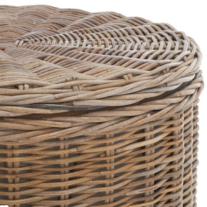 Safavieh Jesse Wicker Storage Coffee Table - Stylish Rattan Table With Interior Storage For Modern Living Spaces Grey SEA7034B