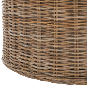 Safavieh Jesse Wicker Storage Coffee Table - Stylish Rattan Table With Interior Storage For Modern Living Spaces Grey SEA7034B