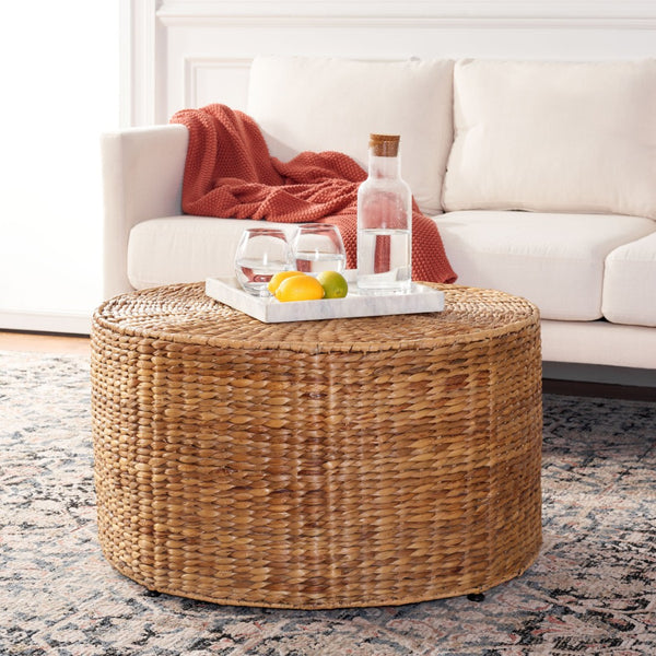 Safavieh Jesse Wicker Coffee Table - Handcrafted Natural Material Design For Chic, Modern Living Spaces SEA7035A
