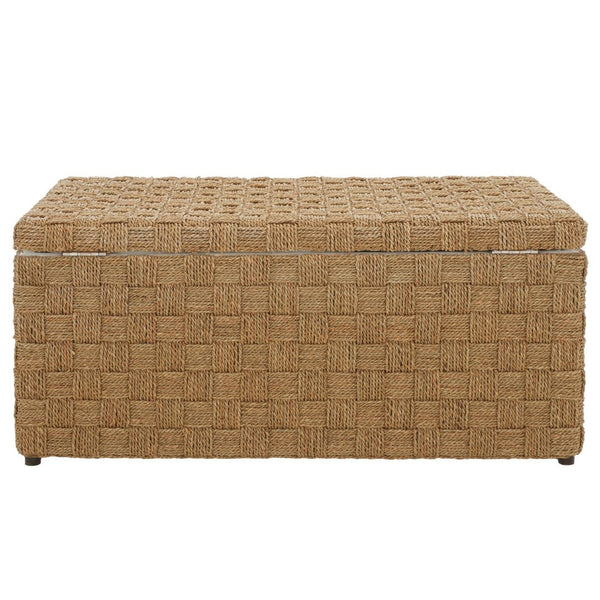 Safavieh Ashban Trunk - Contemporary Seagrass Storage Chest For Stylish Living Spaces & Coastal Decor SEA7036A