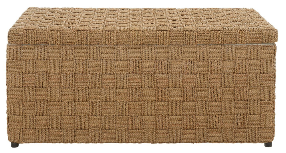 Safavieh Ashban Trunk - Contemporary Seagrass Storage Chest For Stylish Living Spaces & Coastal Decor SEA7036A