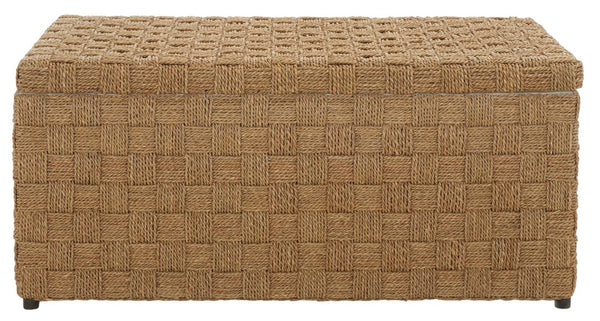 Safavieh Ashban Trunk - Contemporary Seagrass Storage Chest For Stylish Living Spaces & Coastal Decor SEA7036A