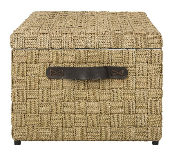 Safavieh Ashban Trunk - Contemporary Seagrass Storage Chest For Stylish Living Spaces & Coastal Decor SEA7036A