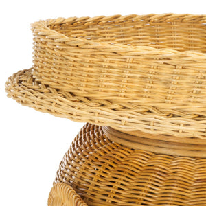 Safavieh Balford Sculptural Elephant Rattan Accent Table - Unique Organic Design For Stylish Living Spaces Natural SEA7038A