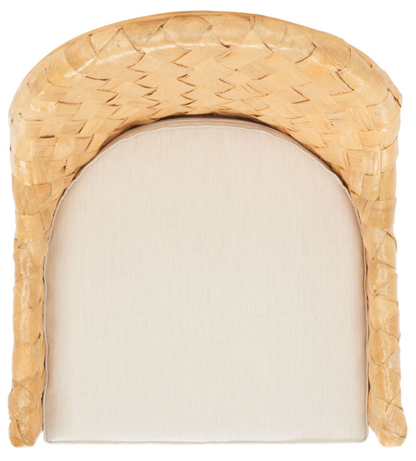 Safavieh Chorus Woven Dining Chair With Cushioned Comfort - Coastal Rattan & Abaca Design For Stylish Dining SEA7039A