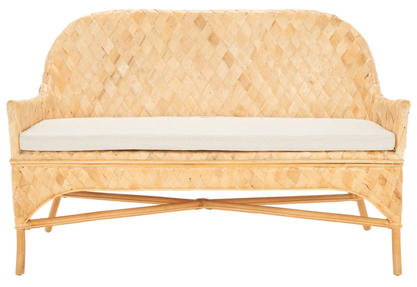 Safavieh Chorus Woven Sofa Bench - Handcrafted Rattan & Abaca Seating For Coastal, Tropical Décor Bliss SEA7041A