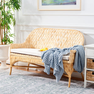 Safavieh Chorus Woven Sofa Bench - Handcrafted Rattan & Abaca Seating For Coastal, Tropical Décor Bliss SEA7041A