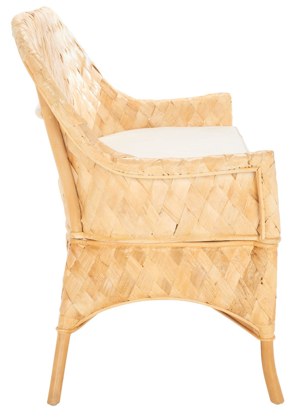 Safavieh Chorus Woven Sofa Bench - Handcrafted Rattan & Abaca Seating For Coastal, Tropical Décor Bliss SEA7041A