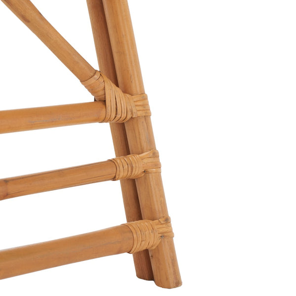 Safavieh MAJA RATTAN FOLDING ACCENT CHAIR - Stylish Minimalist Design for Indoor and Outdoor Versatility Honey SEA7042B-SET2