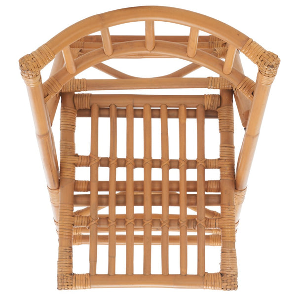 Safavieh MAJA RATTAN FOLDING ACCENT CHAIR - Stylish Minimalist Design for Indoor and Outdoor Versatility Honey SEA7042B-SET2