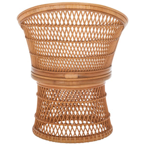 Safavieh Iola Swivel Accent Chair W/ Cushion XII23 Natural / White Rattan SEA7043A