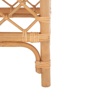 Safavieh Larroux Rattan Ottoman W/ Cushion XII23 Honey / White Rattan SEA7044A