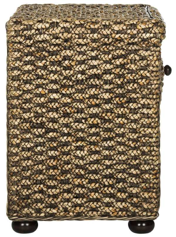 Safavieh Musa Braided Brown Wash Wicker Nightstand – Coastal-Inspired Design With Smart Storage Solutions SEA8003A