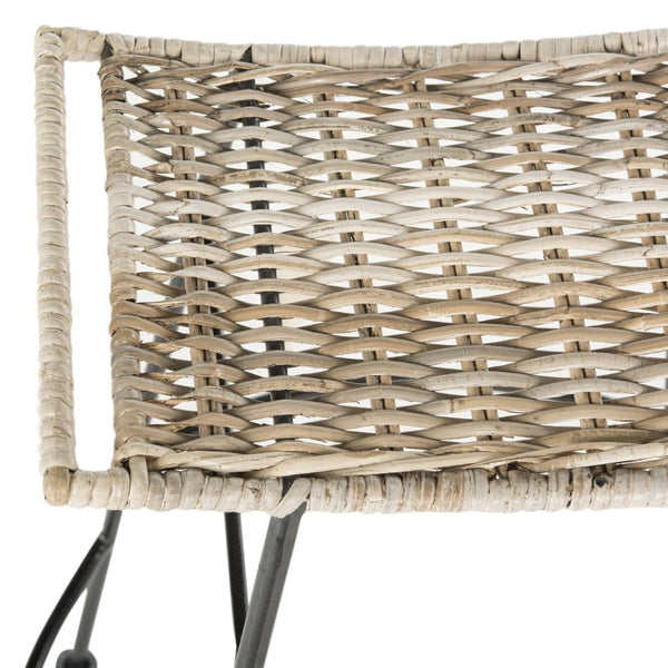 Safavieh ATARA Grey Barstools - Contemporary Design with Durable Woven Fabric for Stylish Seating Solutions SEA8006A-SET2