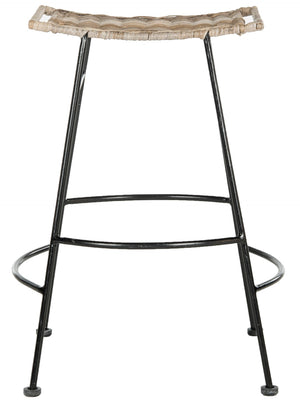 Safavieh ATARA Grey Barstools - Contemporary Design with Durable Woven Fabric for Stylish Seating Solutions SEA8006A-SET2