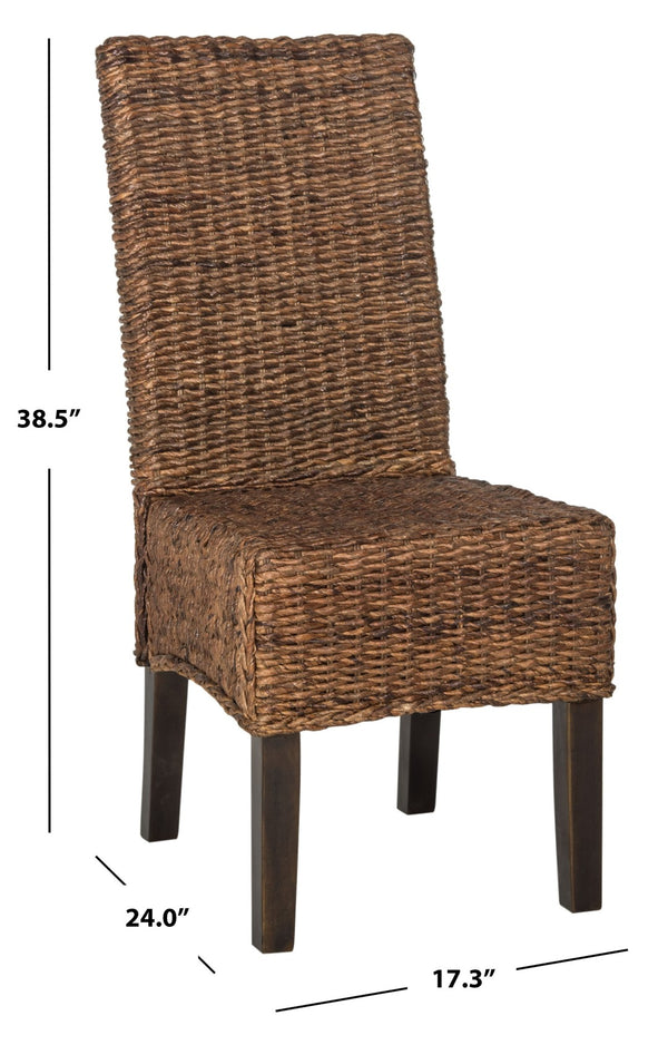 Safavieh AVITA Dining Chairs - Elevate Your Space with Artisanal Comfort and Timeless Style for Any Room Brown SEA8012B-SET2