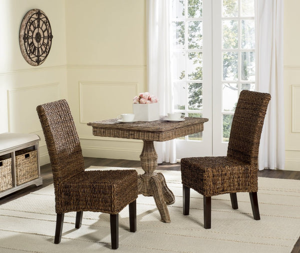 Safavieh AVITA Dining Chairs - Elevate Your Space with Artisanal Comfort and Timeless Style for Any Room Brown SEA8012B-SET2