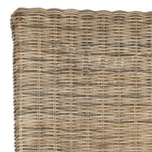 Safavieh ARJUN Wicker Dining Chairs – Artisan Crafted Comfort with Coastal Charm for Elegant Dining Spaces Grey SEA8013A-SET2