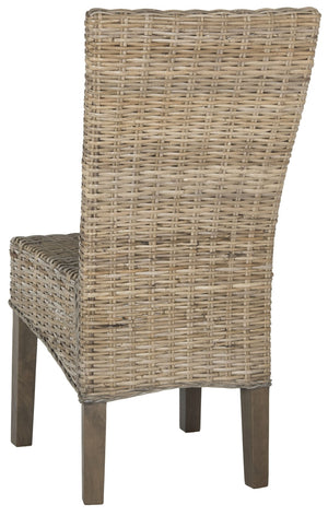 Safavieh OZIAS Dining Chairs - Handcrafted Southeast Asian Design for Stylish and Comfortable Dining Spaces Grey SEA8014A-SET2