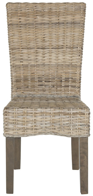 Safavieh OZIAS Dining Chairs - Handcrafted Southeast Asian Design for Stylish and Comfortable Dining Spaces Grey SEA8014A-SET2