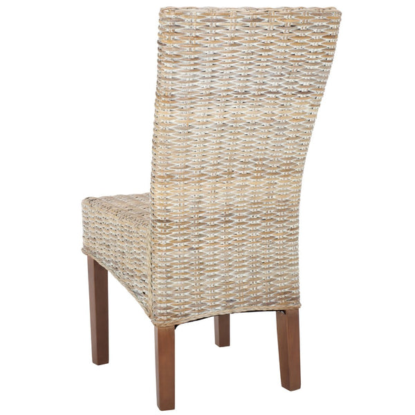 Safavieh OZIAS Dining Chairs - Handcrafted Southeast Asian Design for Stylish and Comfortable Dining Spaces White Washed SEA8014B-SET2