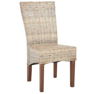 Safavieh OZIAS Dining Chairs - Handcrafted Southeast Asian Design for Stylish and Comfortable Dining Spaces White Washed SEA8014B-SET2