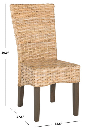 Safavieh OZIAS Dining Chairs - Handcrafted Southeast Asian Design for Stylish and Comfortable Dining Spaces Natural SEA8014C-SET2