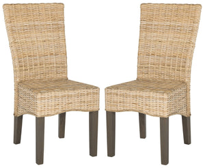 Safavieh OZIAS Dining Chairs - Handcrafted Southeast Asian Design for Stylish and Comfortable Dining Spaces Natural SEA8014C-SET2