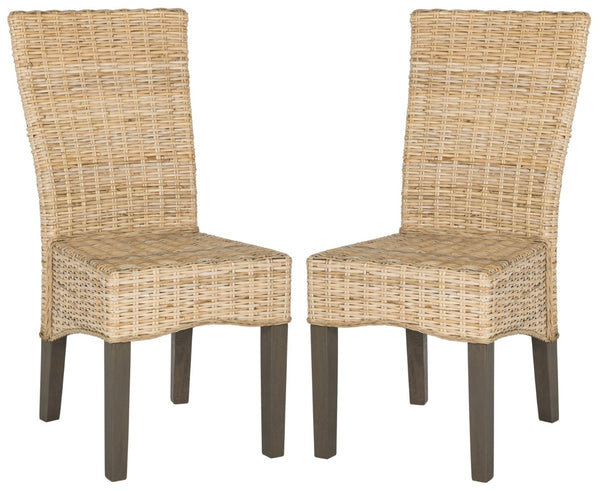 Safavieh OZIAS Dining Chairs - Handcrafted Southeast Asian Design for Stylish and Comfortable Dining Spaces Natural SEA8014C-SET2