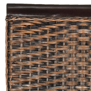Safavieh ILYA Wicker Dining Chairs - Handcrafted Elegance for Coastal and Contemporary Dining Spaces Brown / Multi SEA8017C-SET2