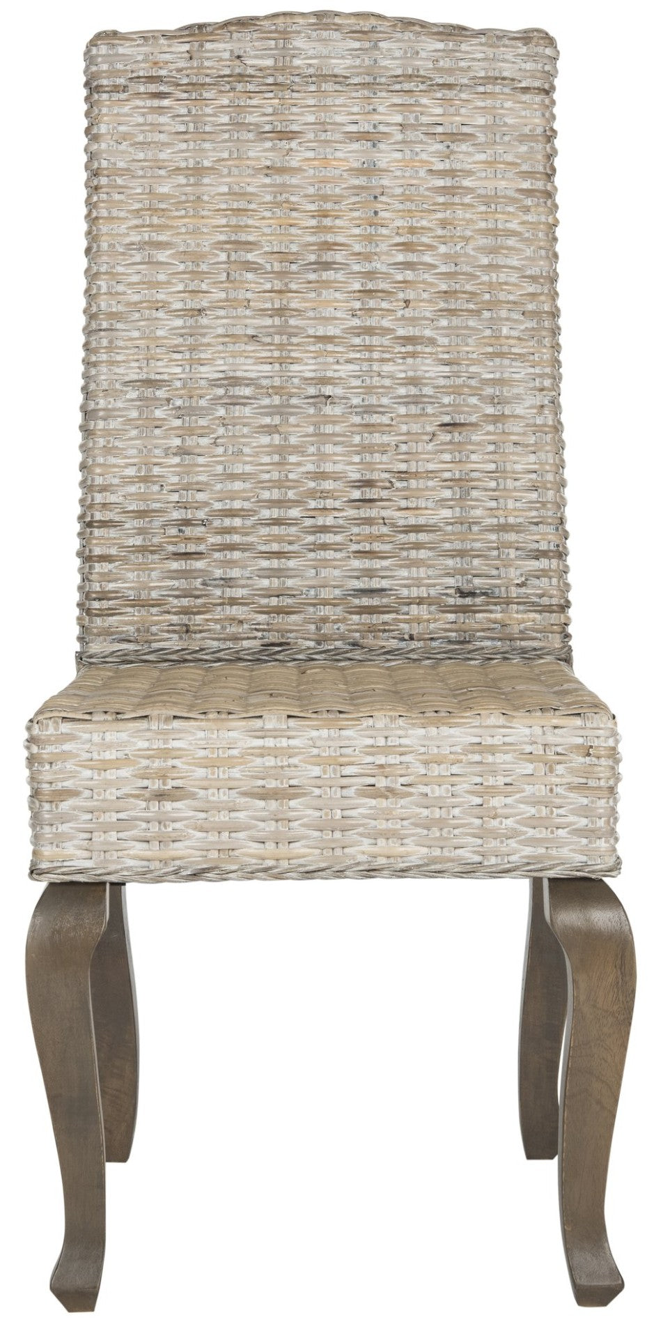 Safavieh MILOS Dining Chairs - Contemporary Artisan Design, Durable Upholstery & Solid Pine Frame for Elegance White Washed SEA8018B-SET2