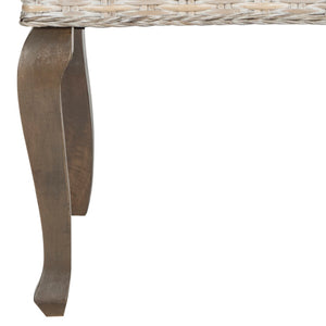 Safavieh MILOS Dining Chairs - Contemporary Artisan Design, Durable Upholstery & Solid Pine Frame for Elegance White Washed SEA8018B-SET2
