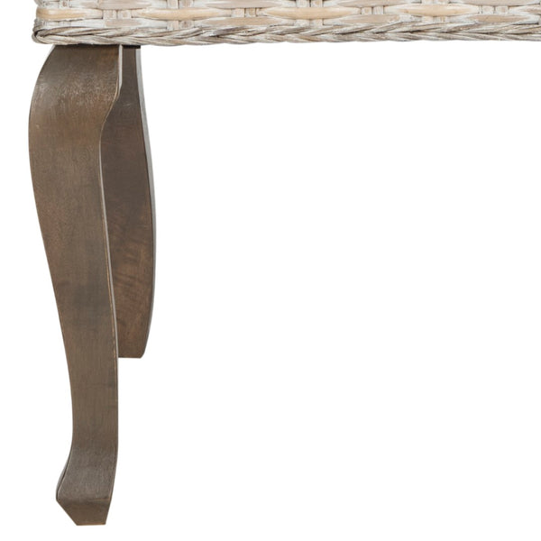 Safavieh MILOS Dining Chairs - Contemporary Artisan Design, Durable Upholstery & Solid Pine Frame for Elegance White Washed SEA8018B-SET2