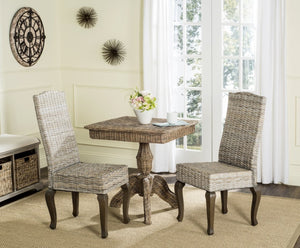 Safavieh MILOS Dining Chairs - Contemporary Artisan Design, Durable Upholstery & Solid Pine Frame for Elegance White Washed SEA8018B-SET2